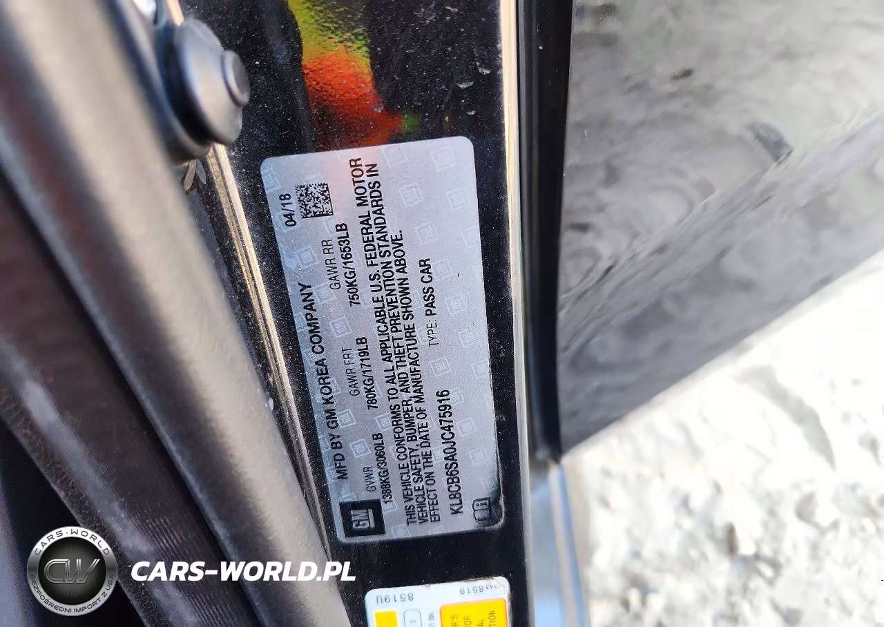 2018 Chevrolet Spark Ls VIN:KL8CB6SA0JC475916 - 12