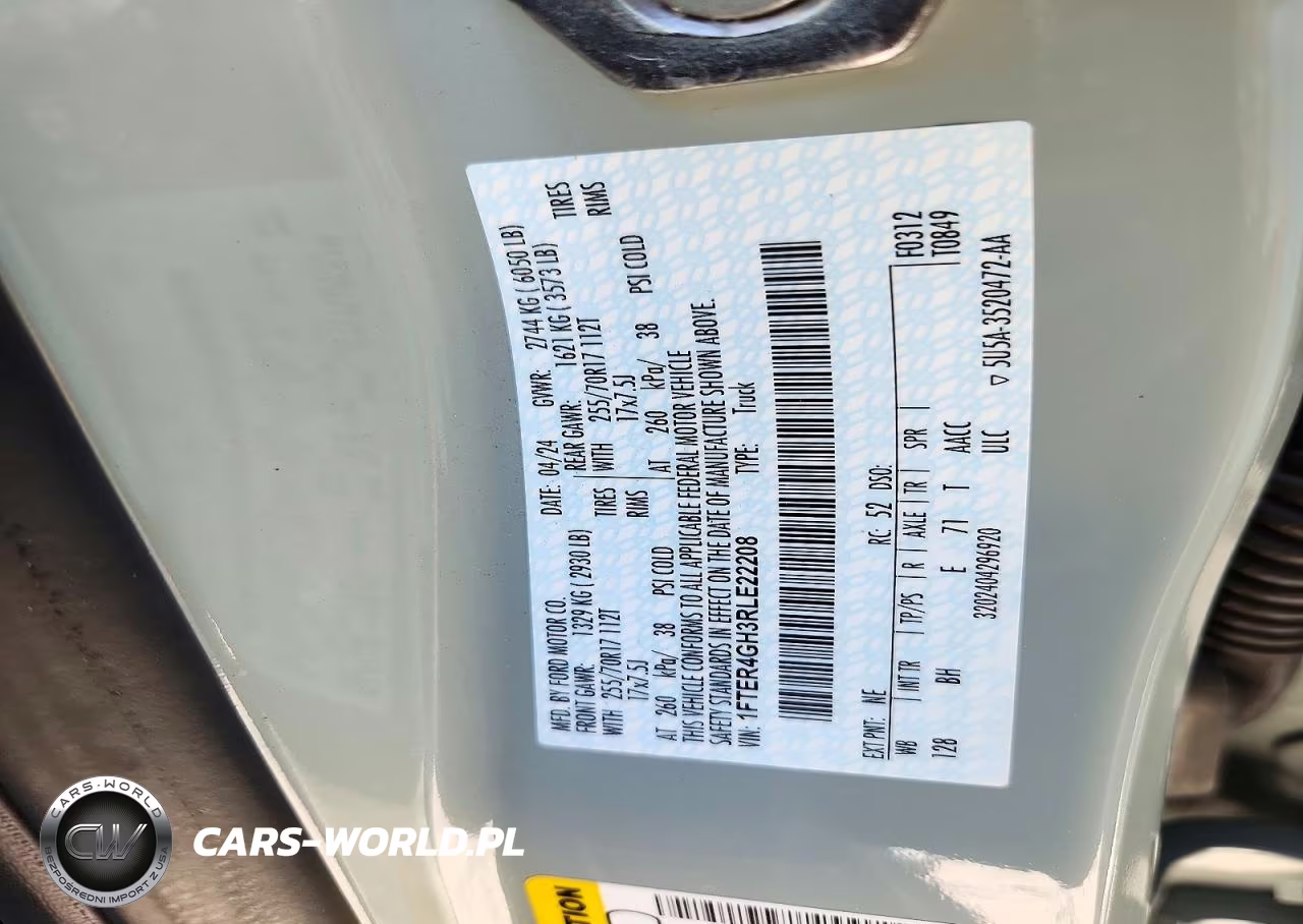 2024 Ford Ranger Xlt VIN:1FTER4GH3RLE22208 - 12