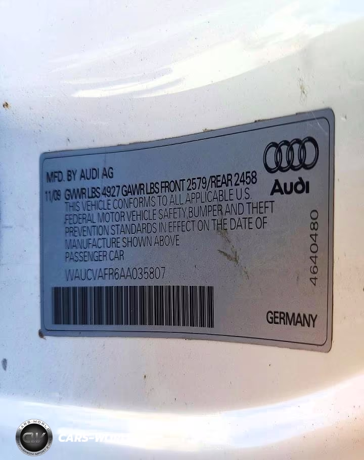 2010 Audi S5 Premium Plus VIN:WAUCVAFR6AA035807 - 12
