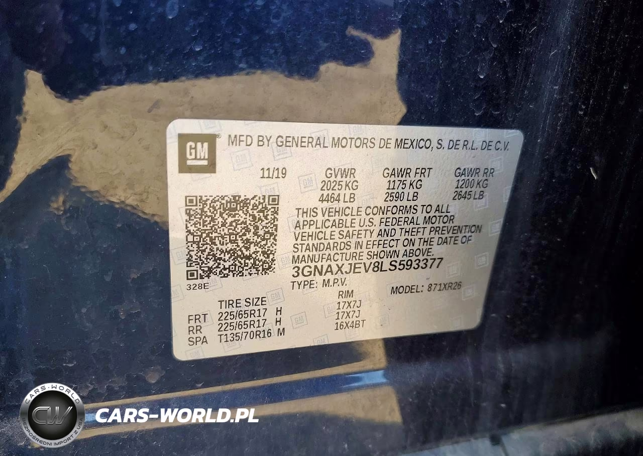2020 Chevrolet Equinox Lt VIN:3GNAXJEV8LS593377 - 13