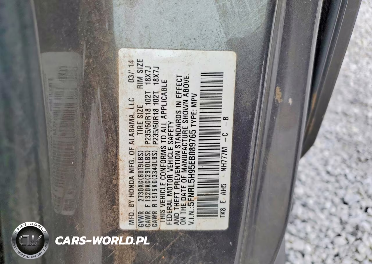 2014 Honda Odyssey Touring VIN:5FNRL5H95EB089765 - 13