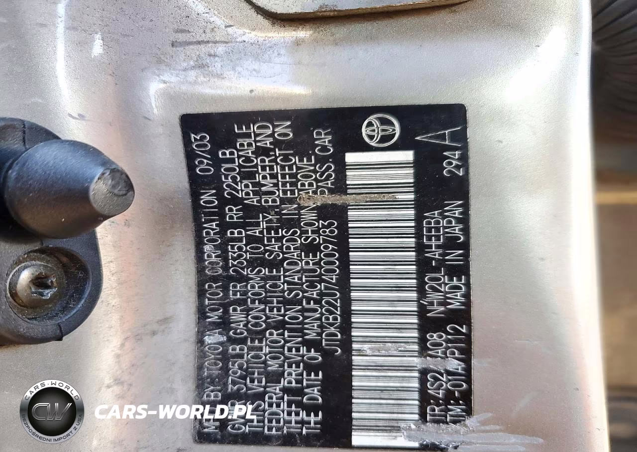 2004 Toyota Prius Base VIN:JTDKB22U740009783 - 12