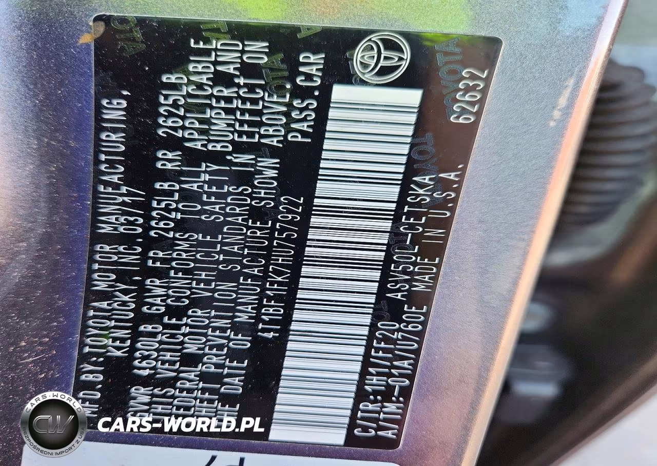 2017 Toyota Camry Se VIN:4T1BF1FK7HU757922 - 13