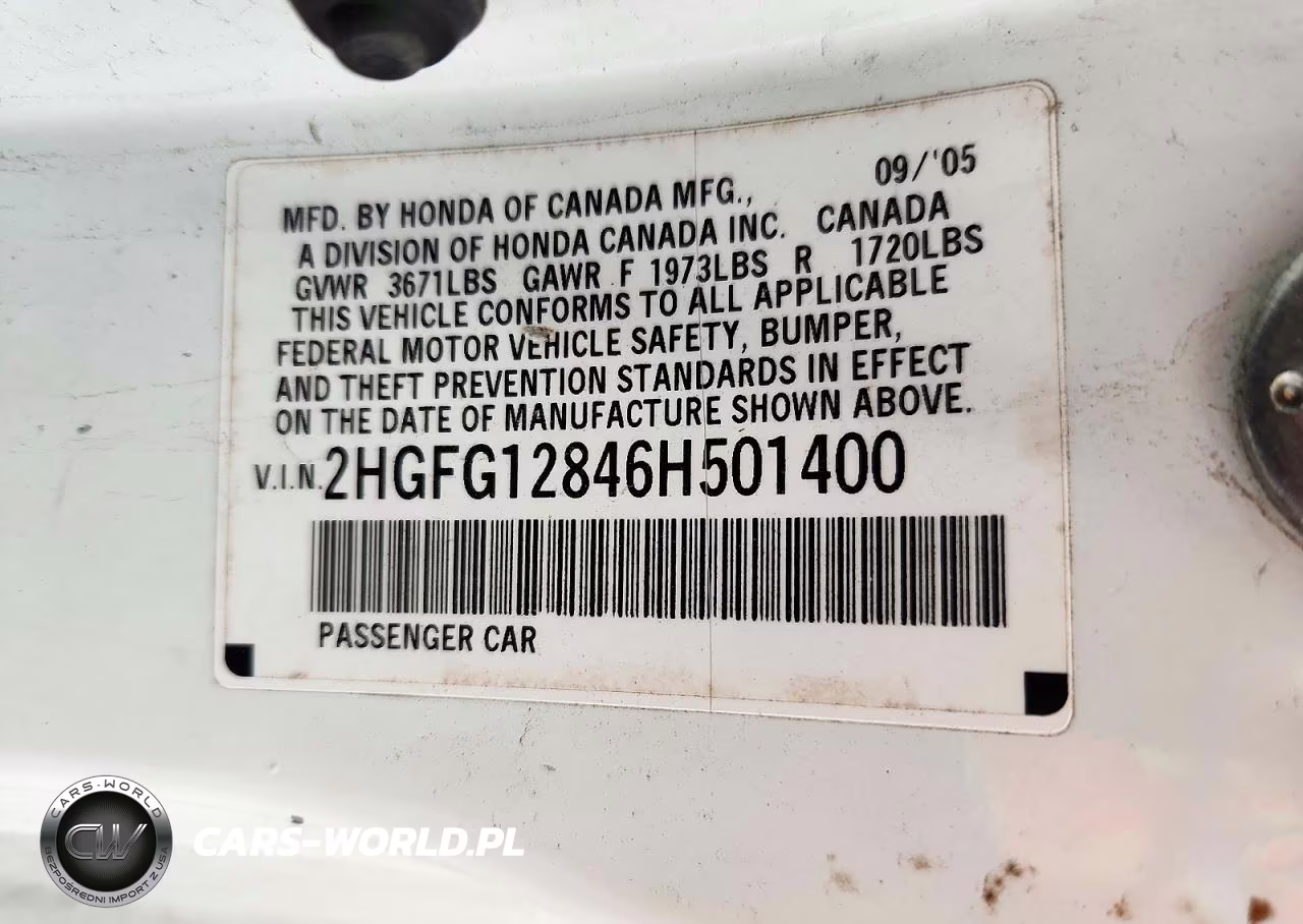 2006 Honda Civic Ex VIN:2HGFG12846H501400 - 13