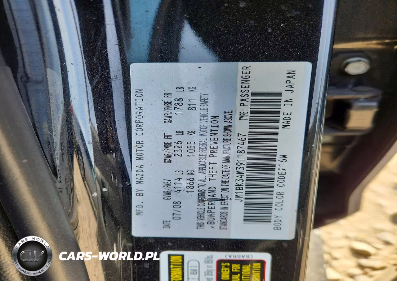 2009 Mazda Speed 3 VIN:JM1BK34M391187467 - 12