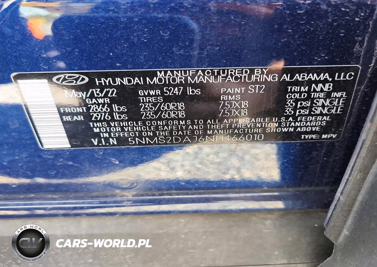 2022 Hyundai Santa Fe Sel VIN:5NMS2DAJ6NH466010 - 13