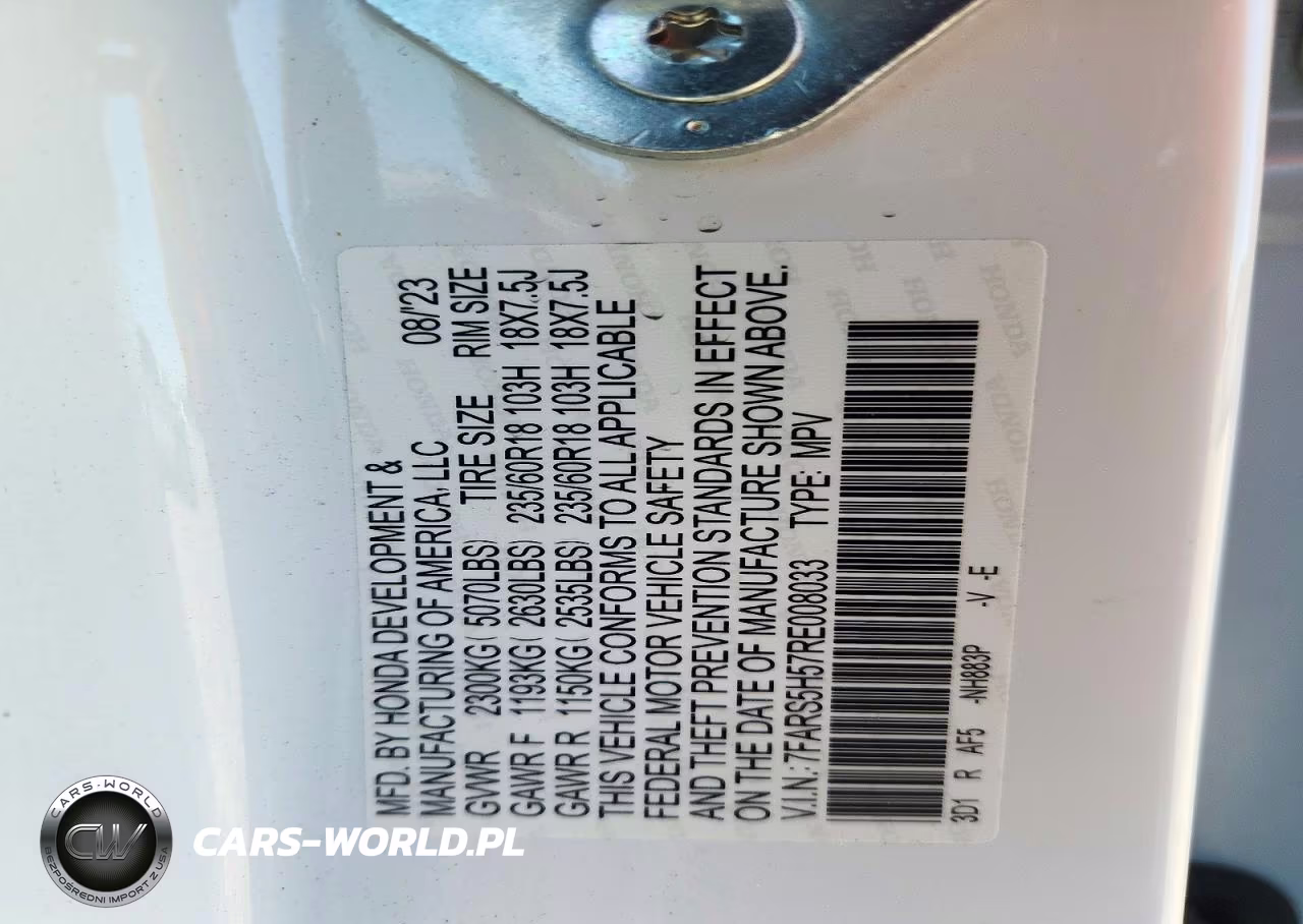 2024 Honda Cr-V Sport VIN:7FARS5H57RE008033 - 13