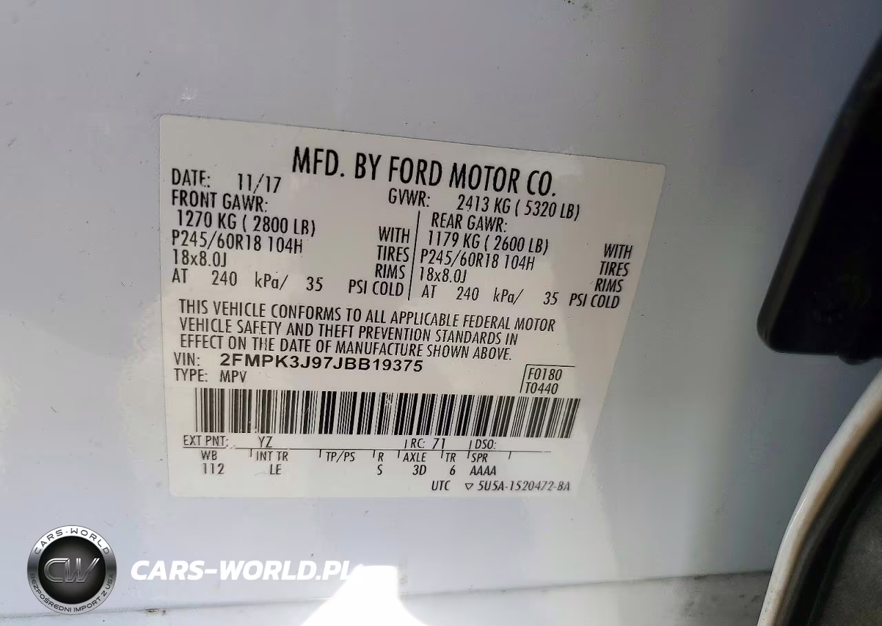 2018 Ford Edge Sel VIN:2FMPK3J97JBB19375 - 13