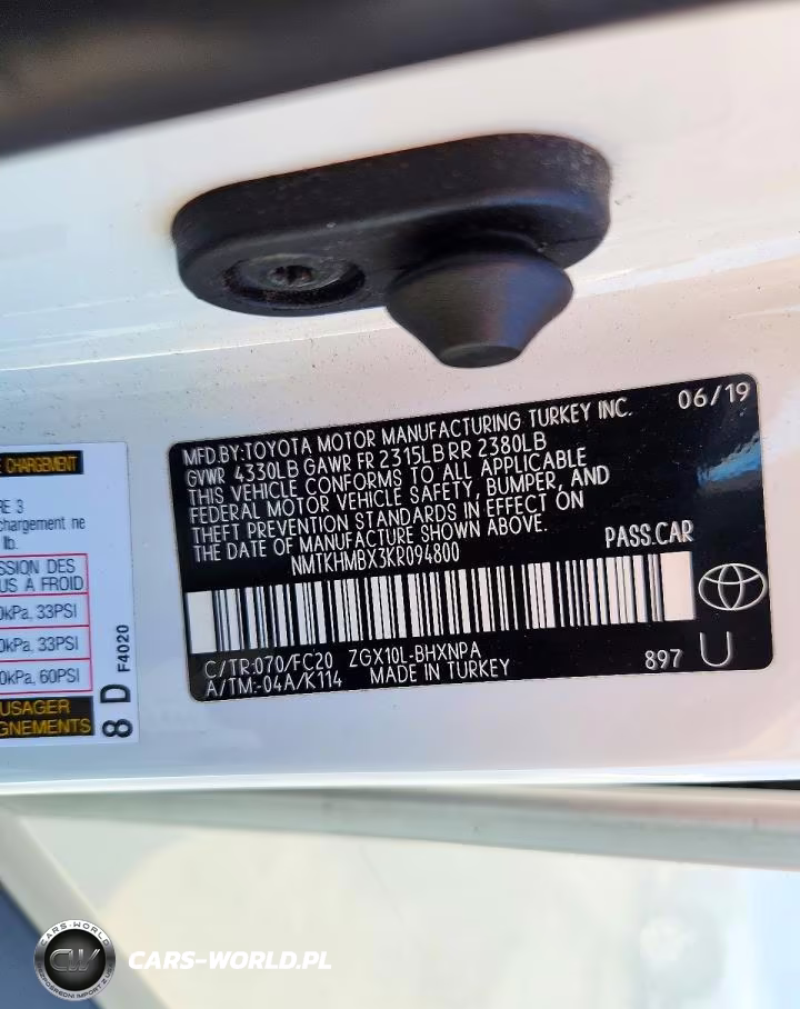 2019 Toyota C-Hr Le VIN:NMTKHMBX3KR094800 - 12