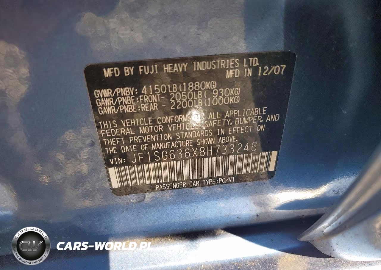 2008 Subaru Forester 2.5X VIN:JF1SG636X8H733246 - 13