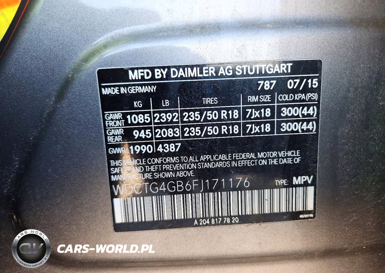 2015 Mercedes-Benz Gla 250 4Matic VIN:WDCTG4GB6FJ171176 - 12