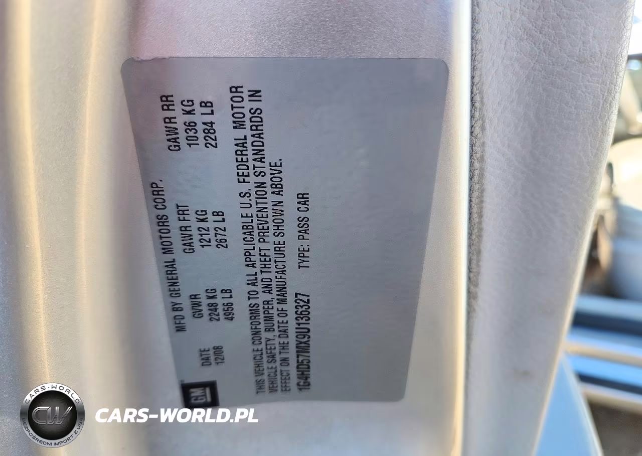 2009 Buick Lucerne Cxl VIN:1G4HD57MX9U136327 - 12