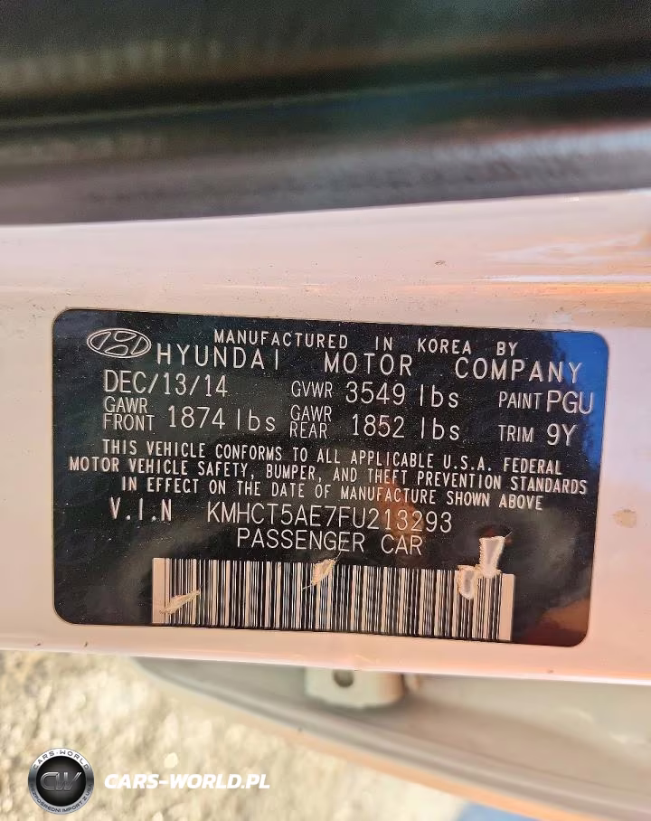 2015 Hyundai Accent Gs VIN:KMHCT5AE7FU213293 - 13