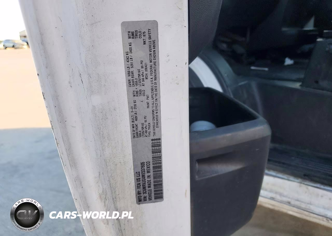 2021 Ram Promaster 3500 3500 High VIN:3C6MRVJG4ME537605 - 13
