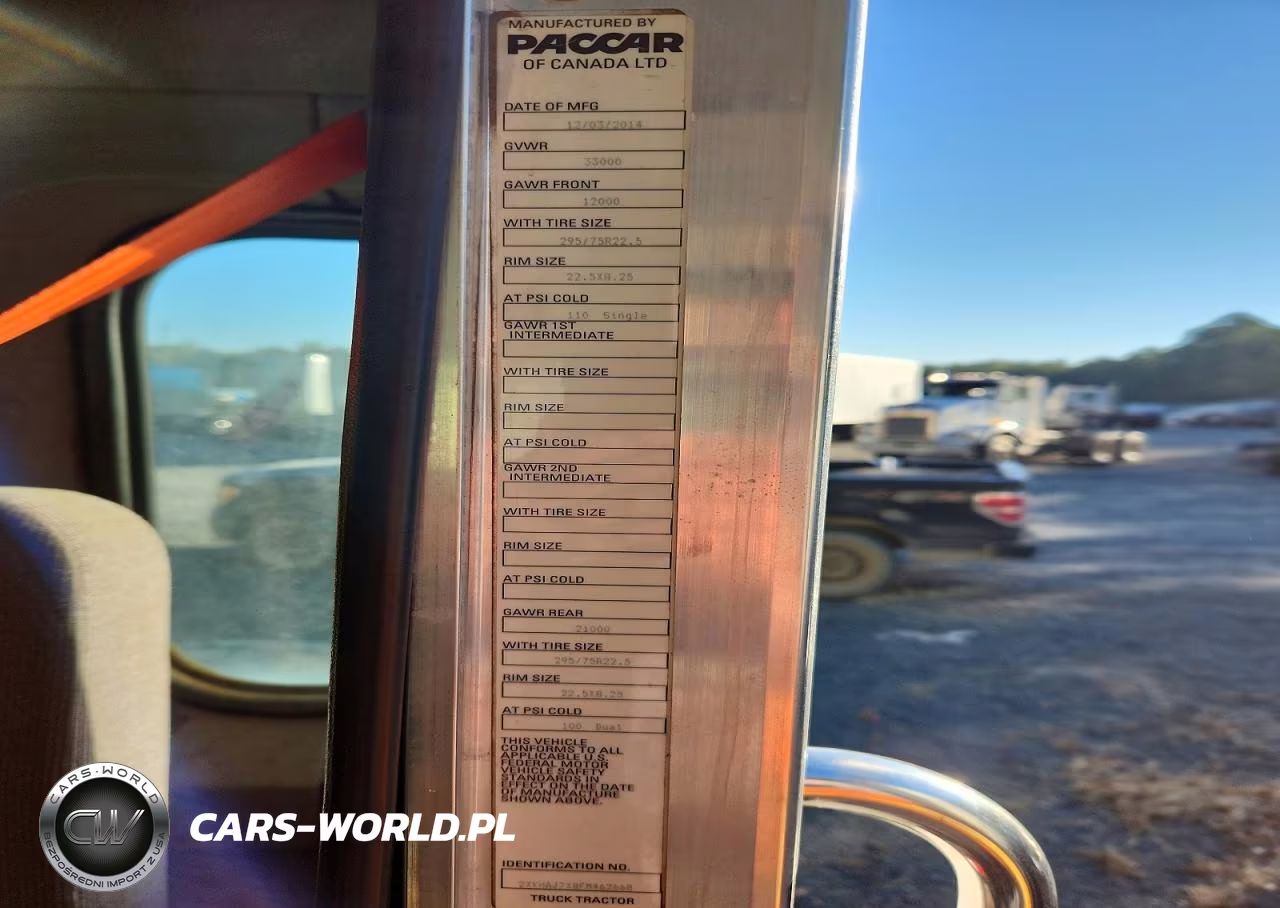 2015 Kenworth T370 Semi Truck VIN:2XKHAJ7X8FM462668 - 11