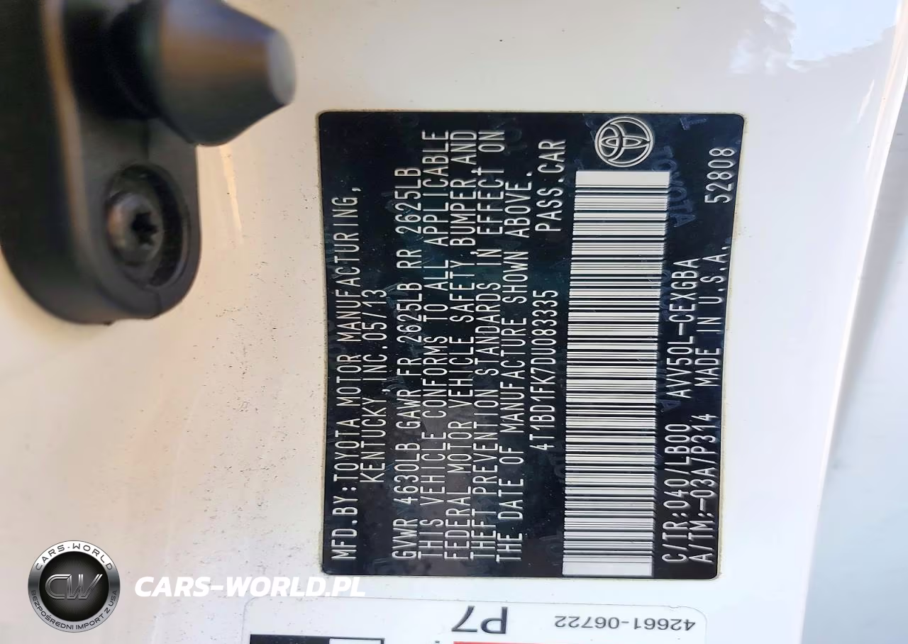 2013 Toyota Camry Hybrid Xle VIN:4T1BD1FK7DU083335 - 12