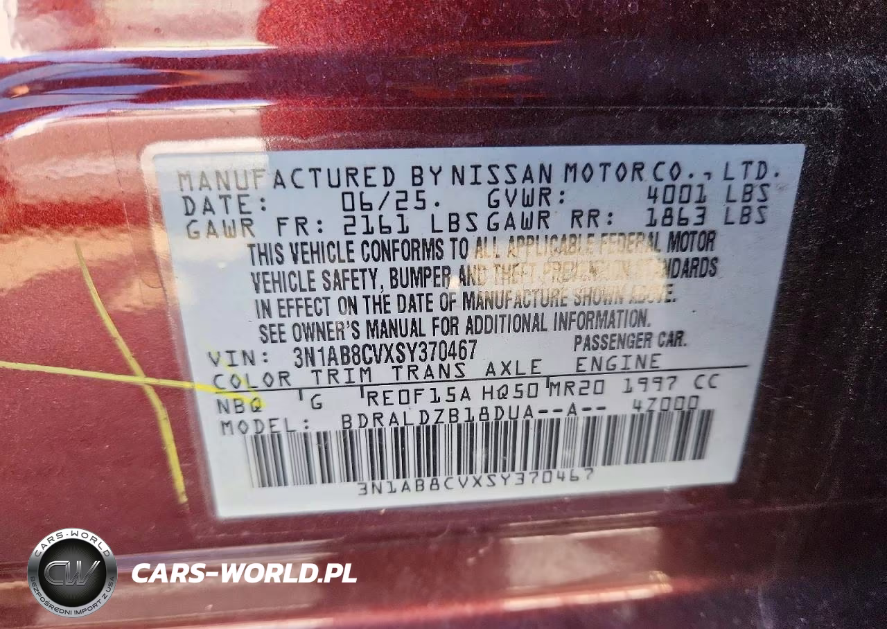 2025 Nissan Sentra Sv VIN:3N1AB8CVXSY370467 - 12