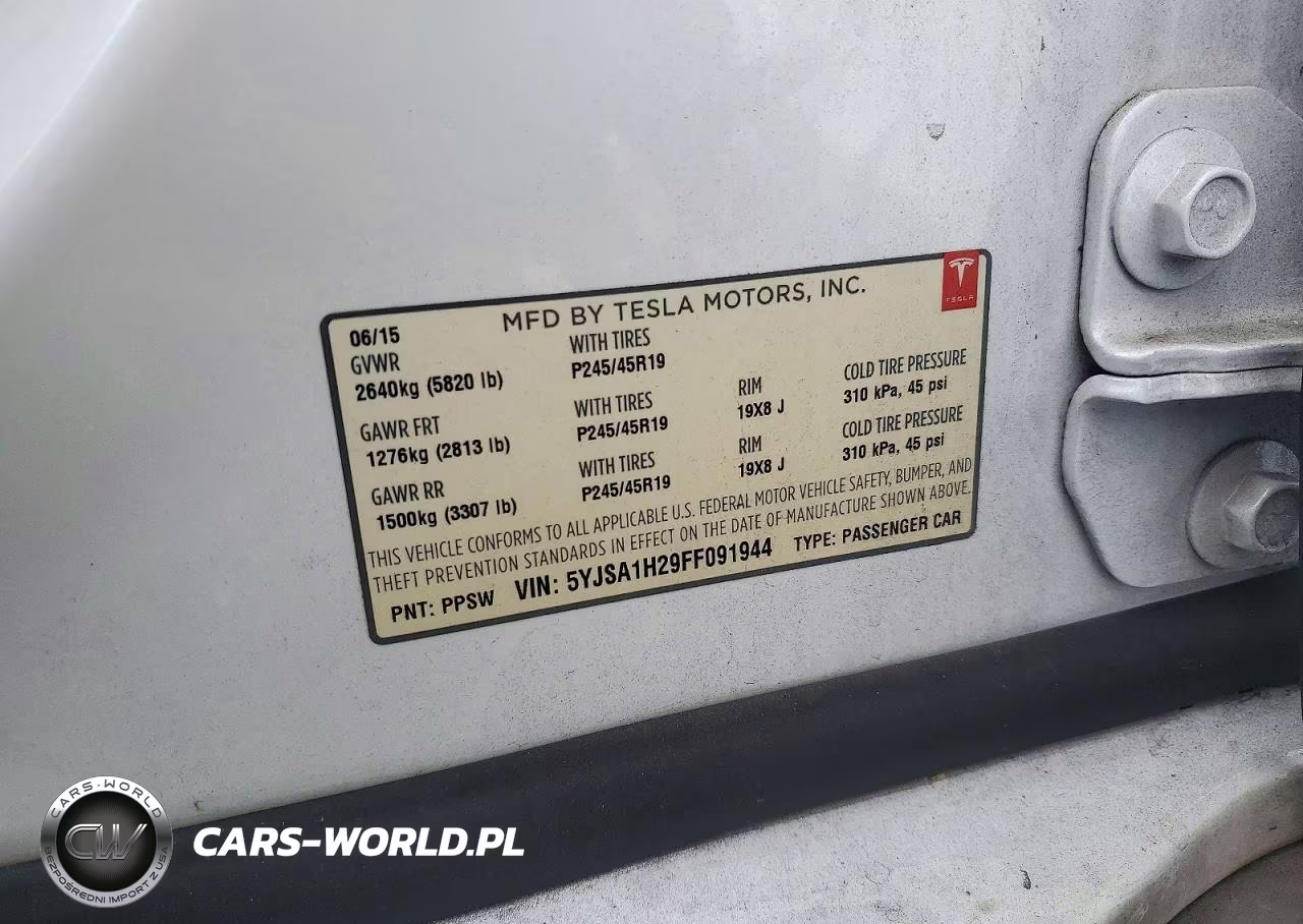 2015 Tesla Model S 85D VIN:5YJSA1H29FF091944 - 12
