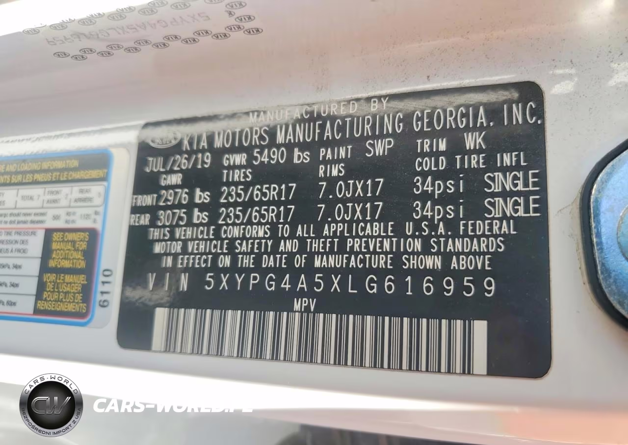 2020 Kia Sorento S VIN:5XYPG4A5XLG616959 - 12