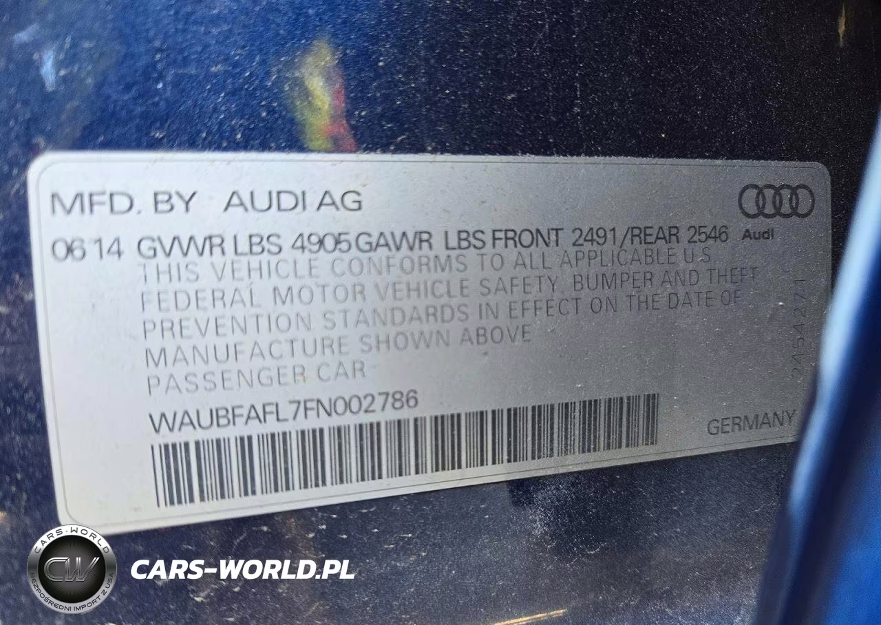 2015 Audi A4 Premium VIN:WAUBFAFL7FN002786 - 12