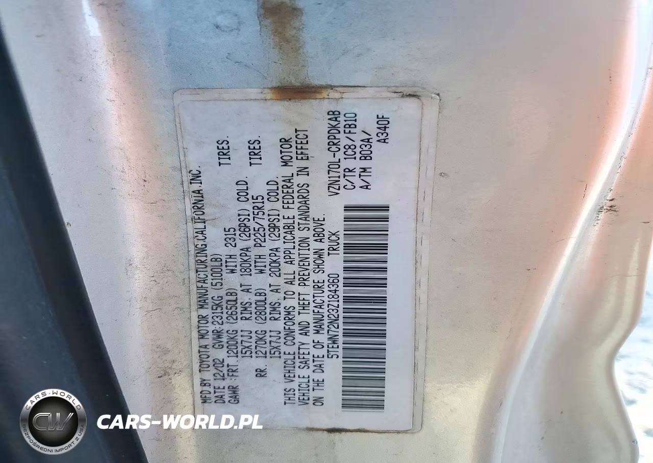 2003 Toyota Tacoma V6 VIN:5TEWN72N23Z184360 - 13