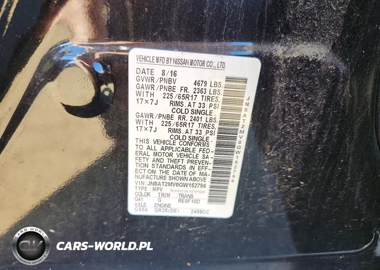2016 Nissan Rogue S VIN:JN8AT2MV0GW152756 - 13