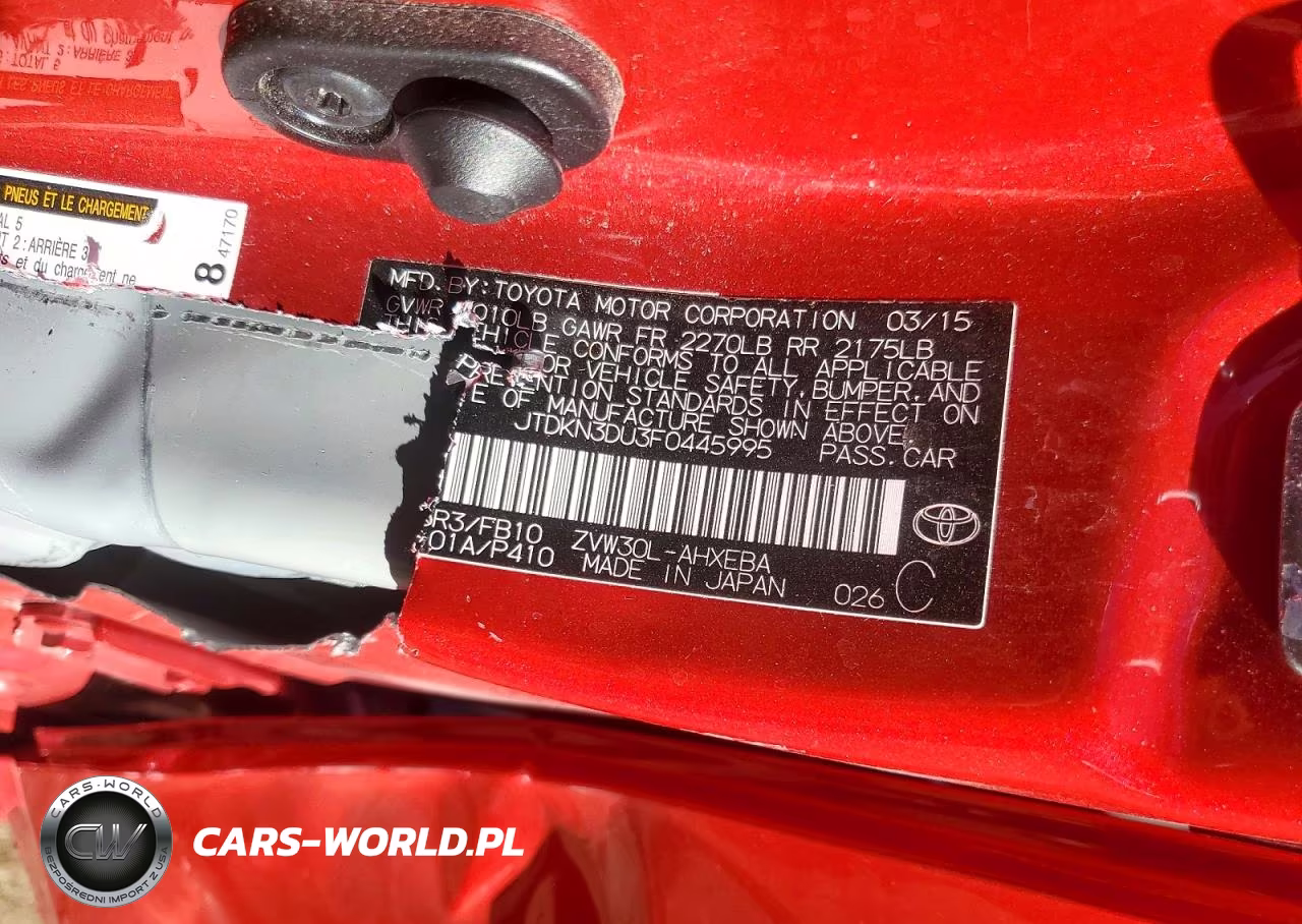 2015 Toyota Prius Two VIN:JTDKN3DU3F0445995 - 12