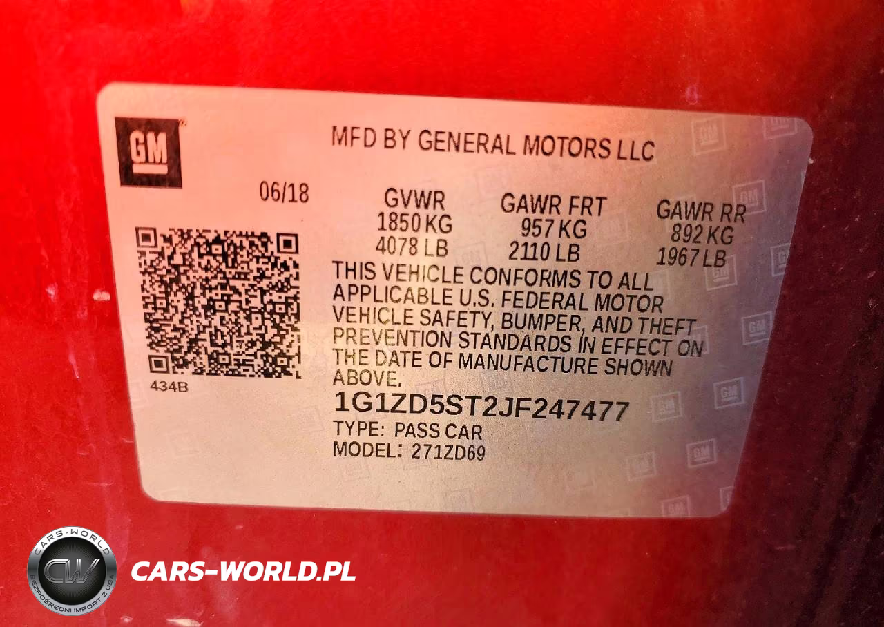 2018 Chevrolet Malibu Lt VIN:1G1ZD5ST2JF247477 - 12