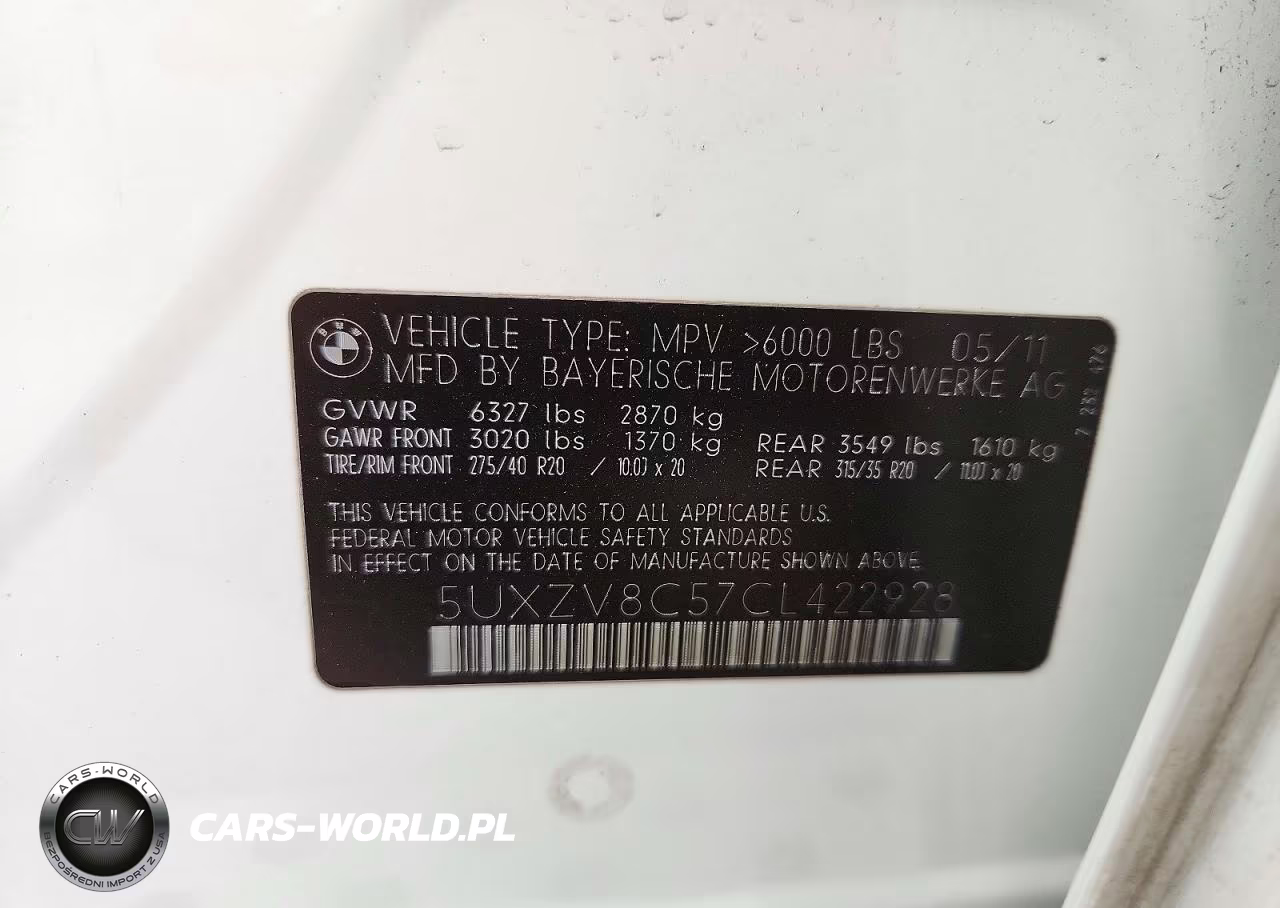 2012 BMW X5 xDrive50I VIN:5UXZV8C57CL422928 - 12