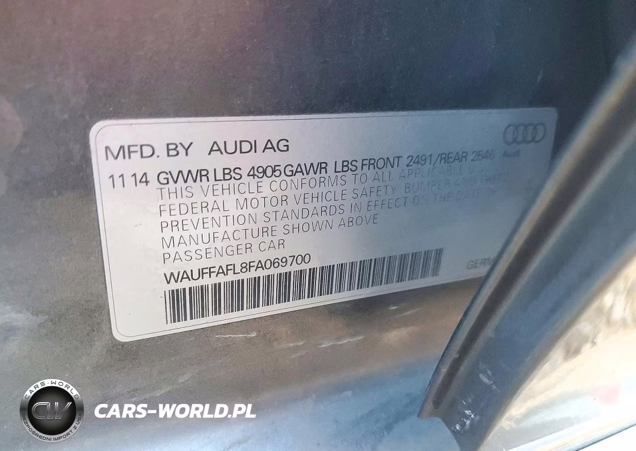 2015 Audi A4 Premium Plus VIN:WAUFFAFL8FA069700 - 12