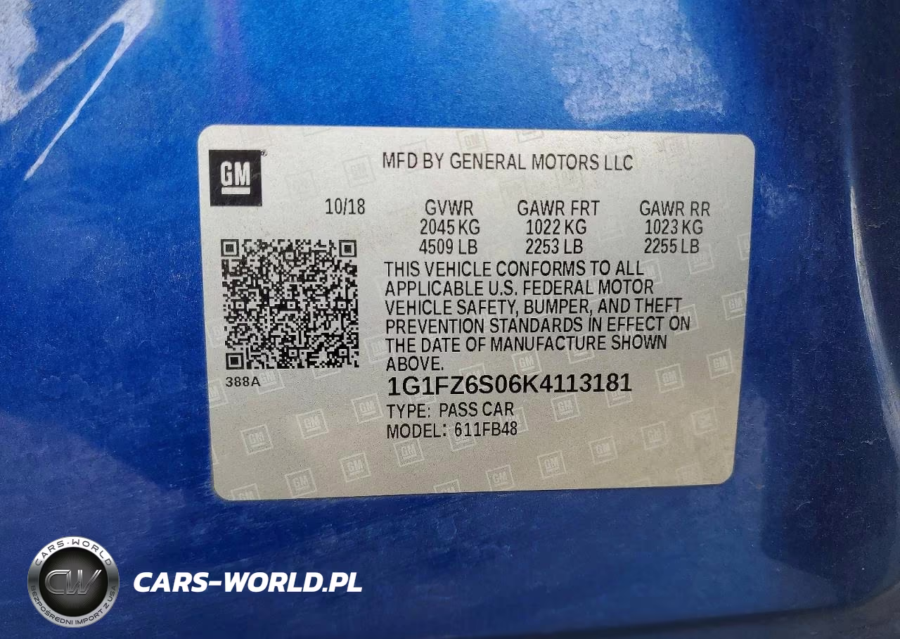 2019 Chevrolet Bolt Ev Premier VIN:1G1FZ6S06K4113181 - 12