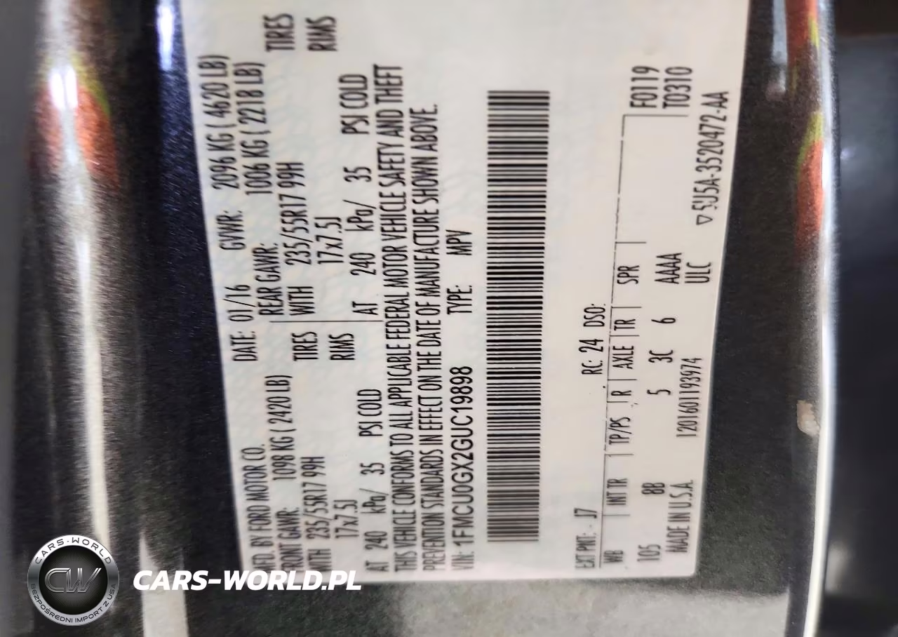 2016 Ford Escape Se VIN:1FMCU0GX2GUC19898 - 13