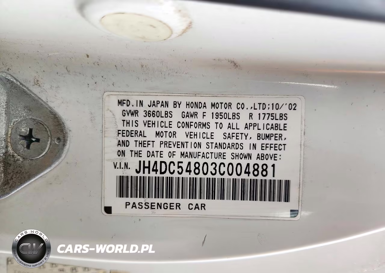 2003 Acura Rsx VIN:JH4DC54803C004881 - 12