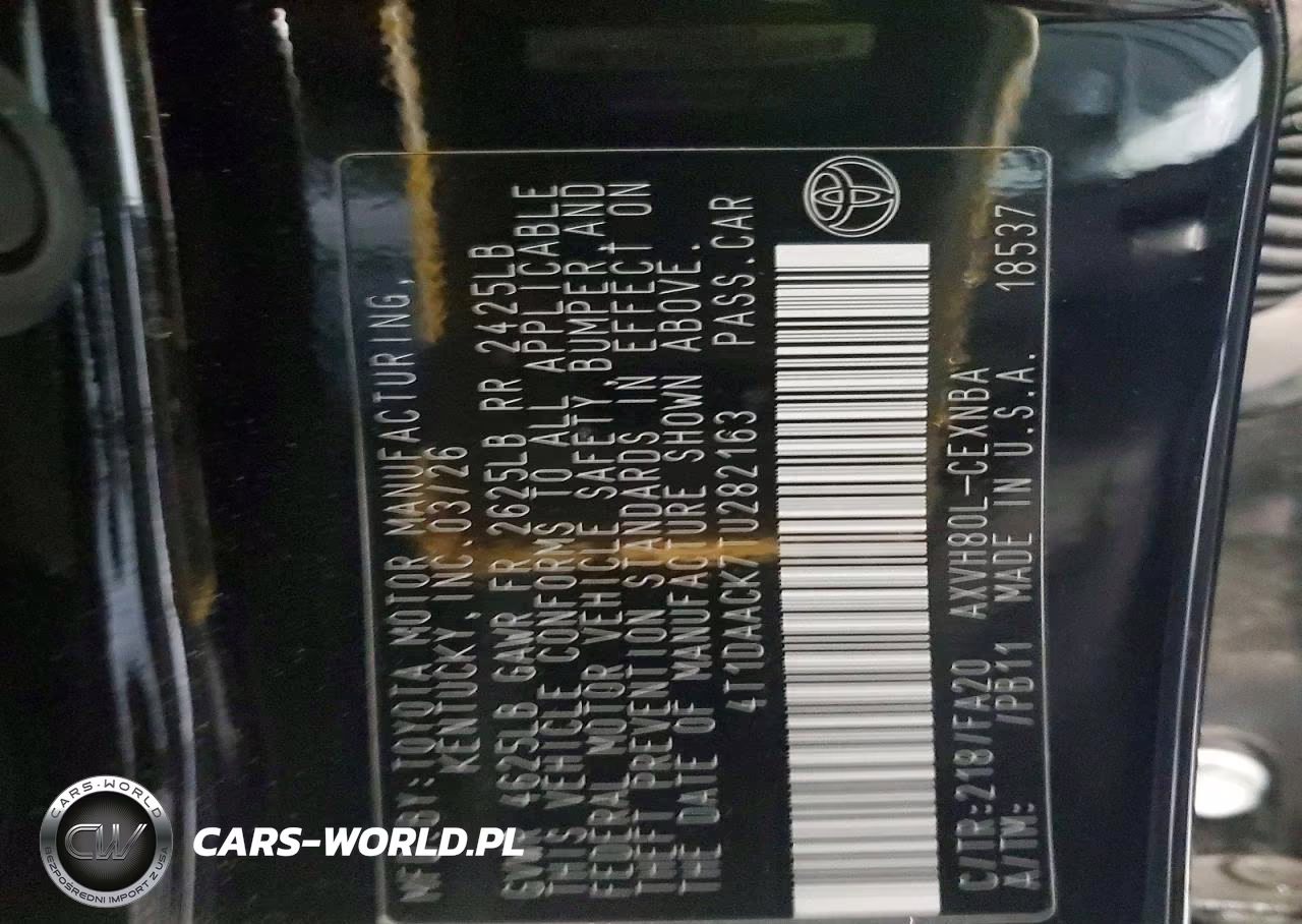 2026 Toyota Camry Le VIN:4T1DAACK7TU282163 - 13