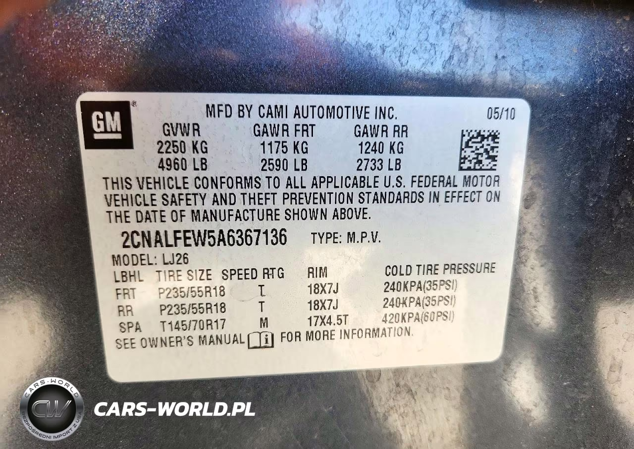 2010 Chevrolet Equinox Ltz VIN:2CNALFEW5A6367136 - 12