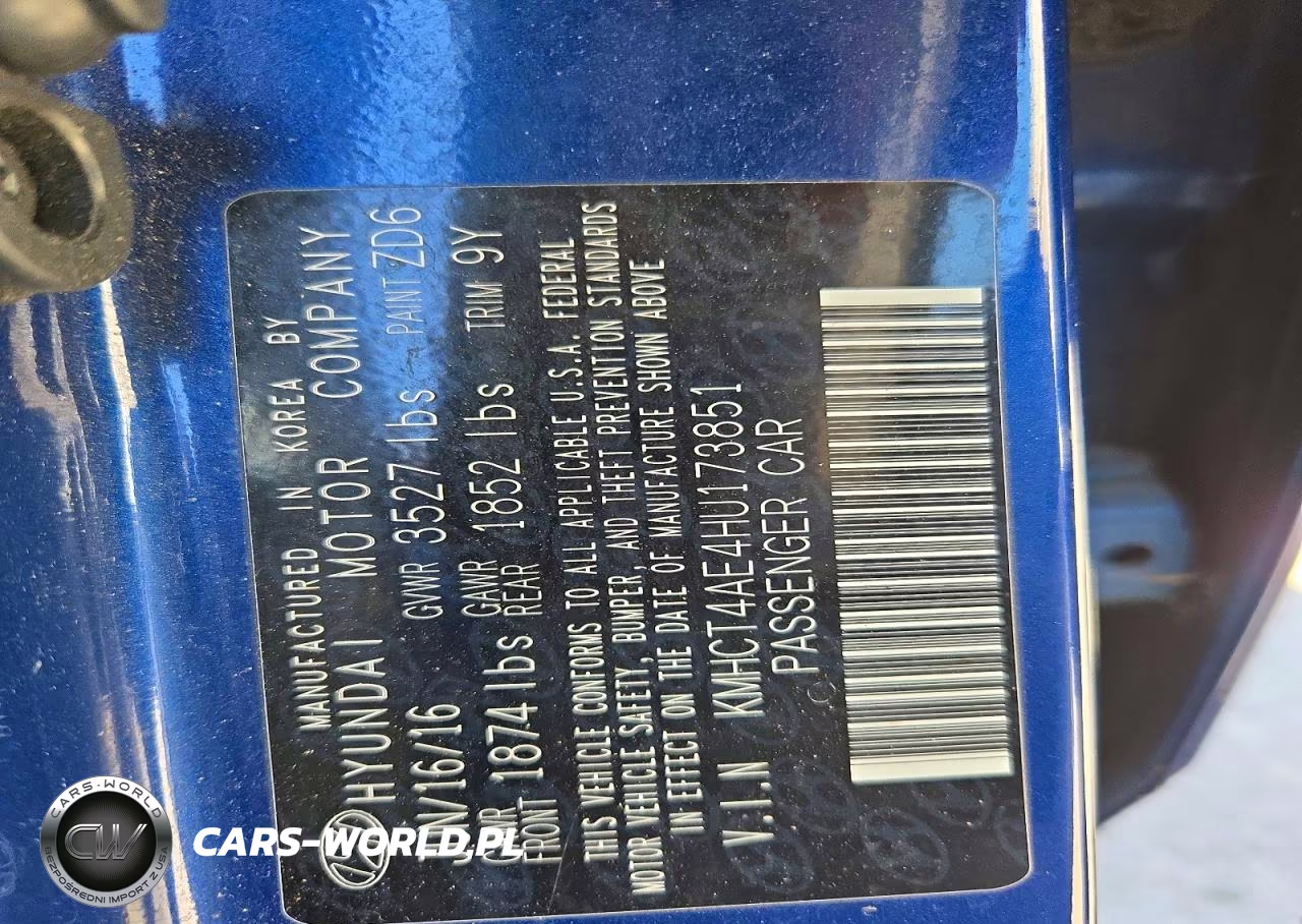 2017 Hyundai Accent Se VIN:KMHCT4AE4HU173851 - 12