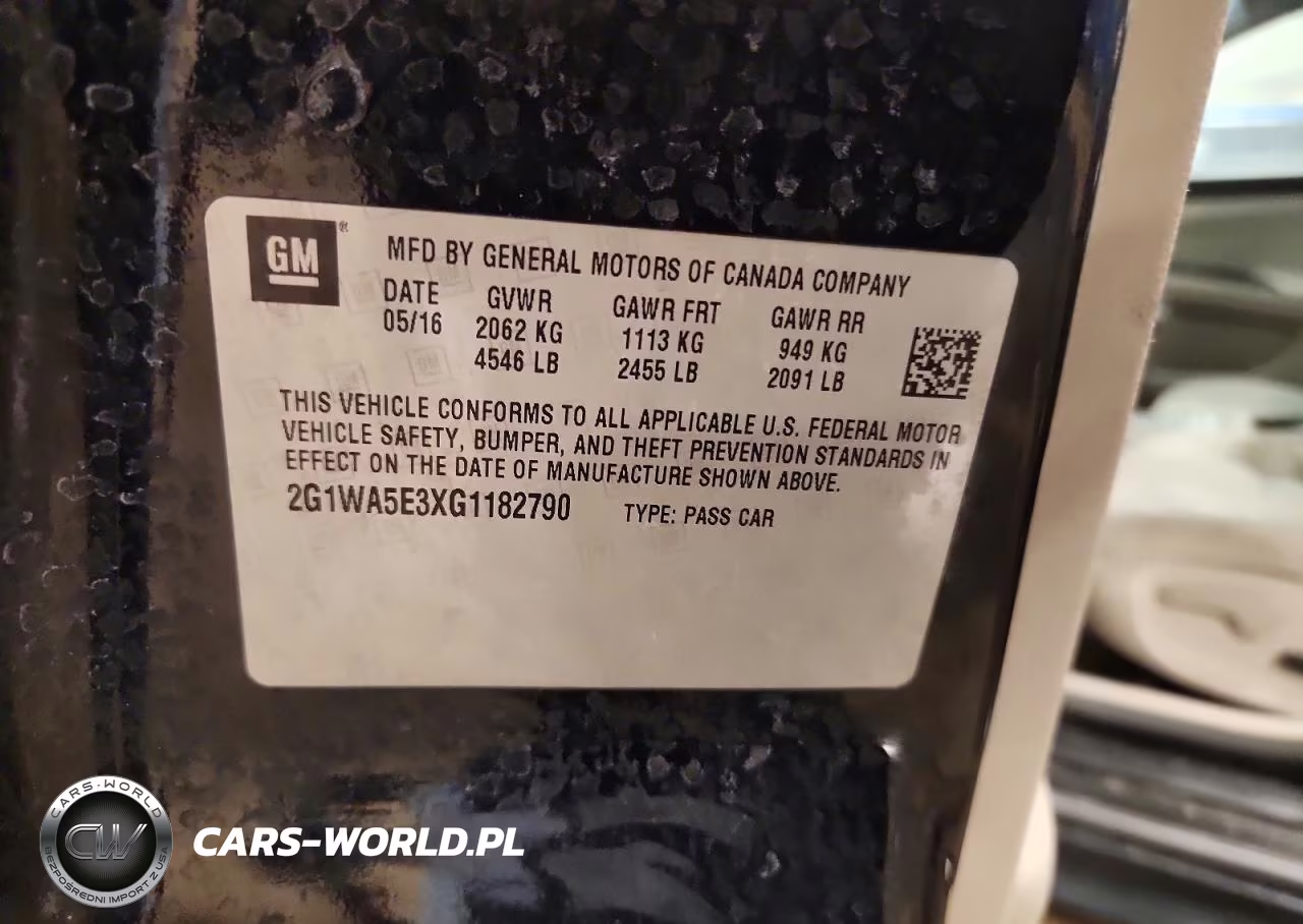 2016 Chev - Chevrolet Capr-Impal VIN:2G1WA5E3XG1182790 - 12