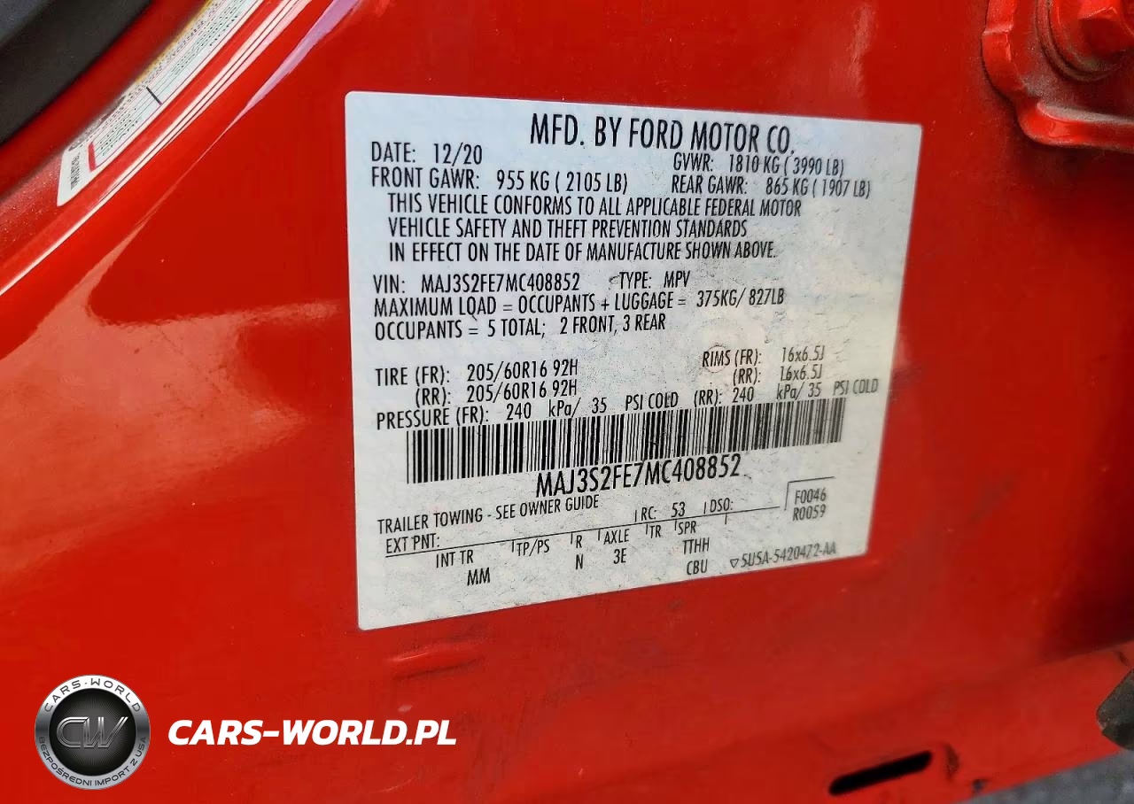 2021 Ford Ecosport S VIN:MAJ3S2FE7MC408852 - 12