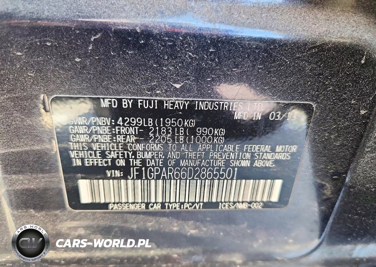 2013 Subaru Impreza Sport Limited VIN:JF1GPAR66D2865501 - 12