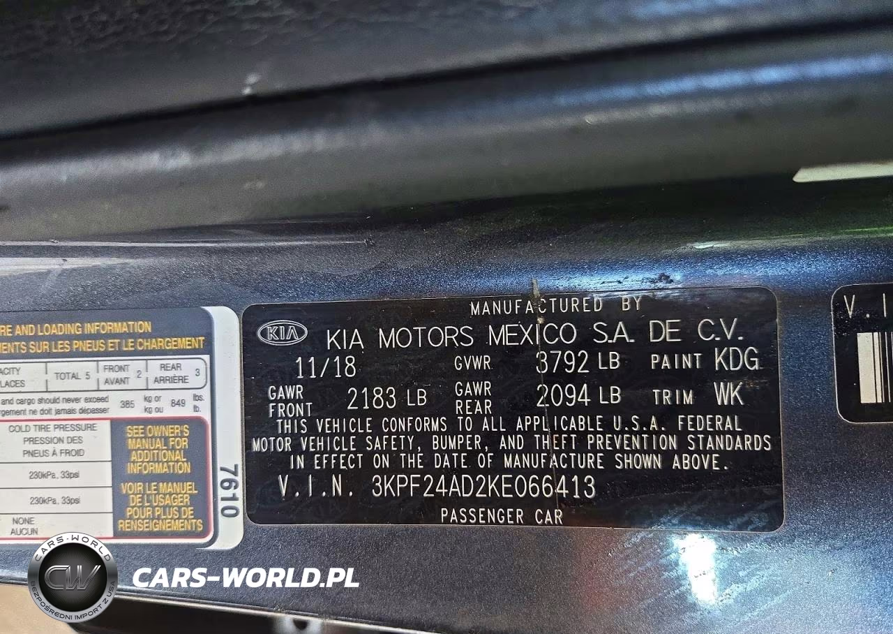 2019 Kia Forte Lxs VIN:3KPF24AD2KE066413 - 12