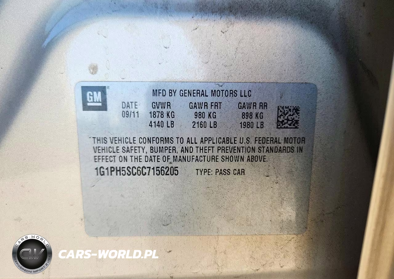 2012 Chevrolet Cruze Ltz VIN:1G1PH5SC6C7156205 - 13