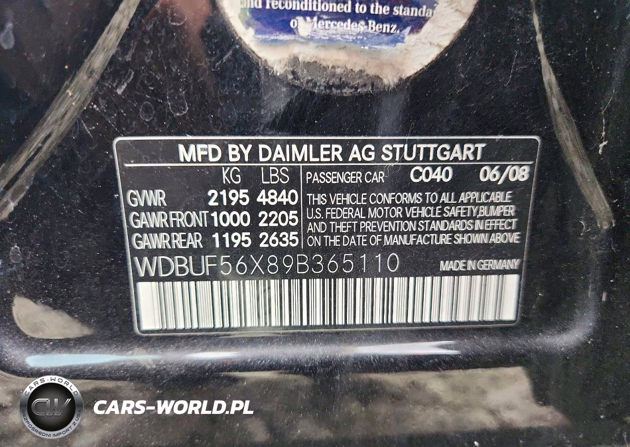2009 Mercedes-Benz E 350 VIN:WDBUF56X89B365110 - 13