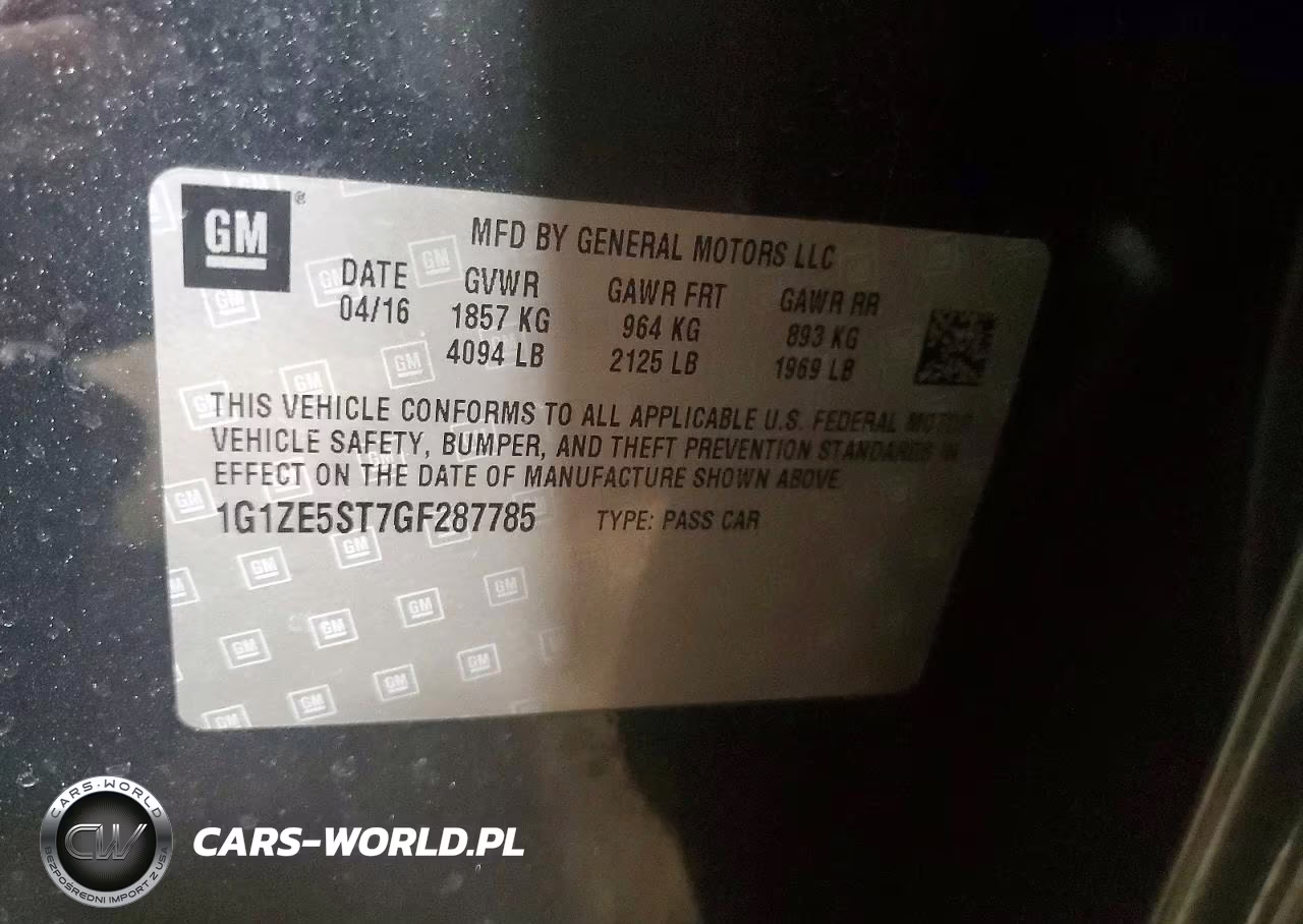2016 Chevrolet Malibu Lt VIN:1G1ZE5ST7GF287785 - 12