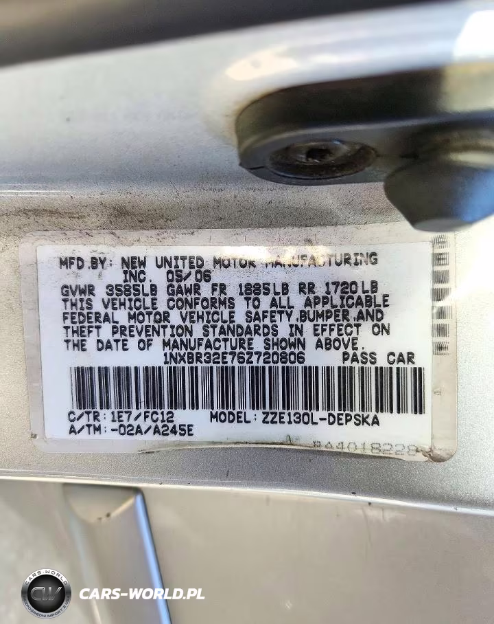 2006 Toyota Corolla S VIN:1NXBR32E76Z720806 - 12