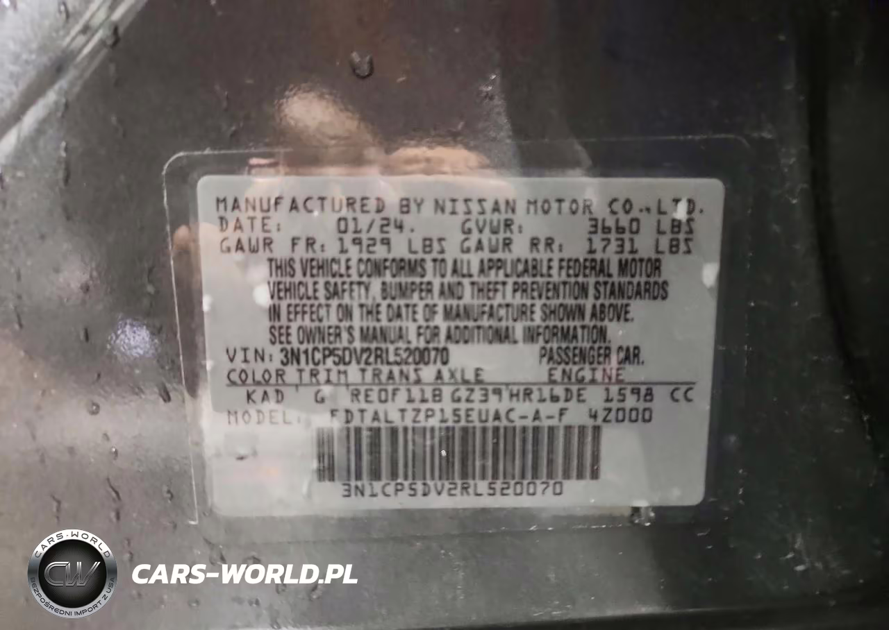 2024 Nissan Kicks Sr VIN:3N1CP5DV2RL520070 - 14