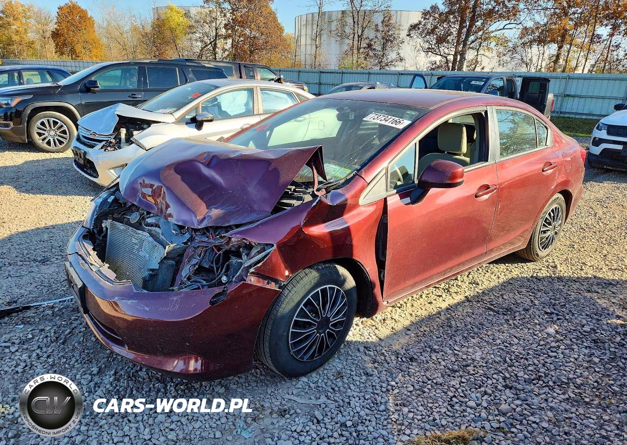 2012 Honda Civic Lx VIN:2HGFB2F50CH607536 - 1