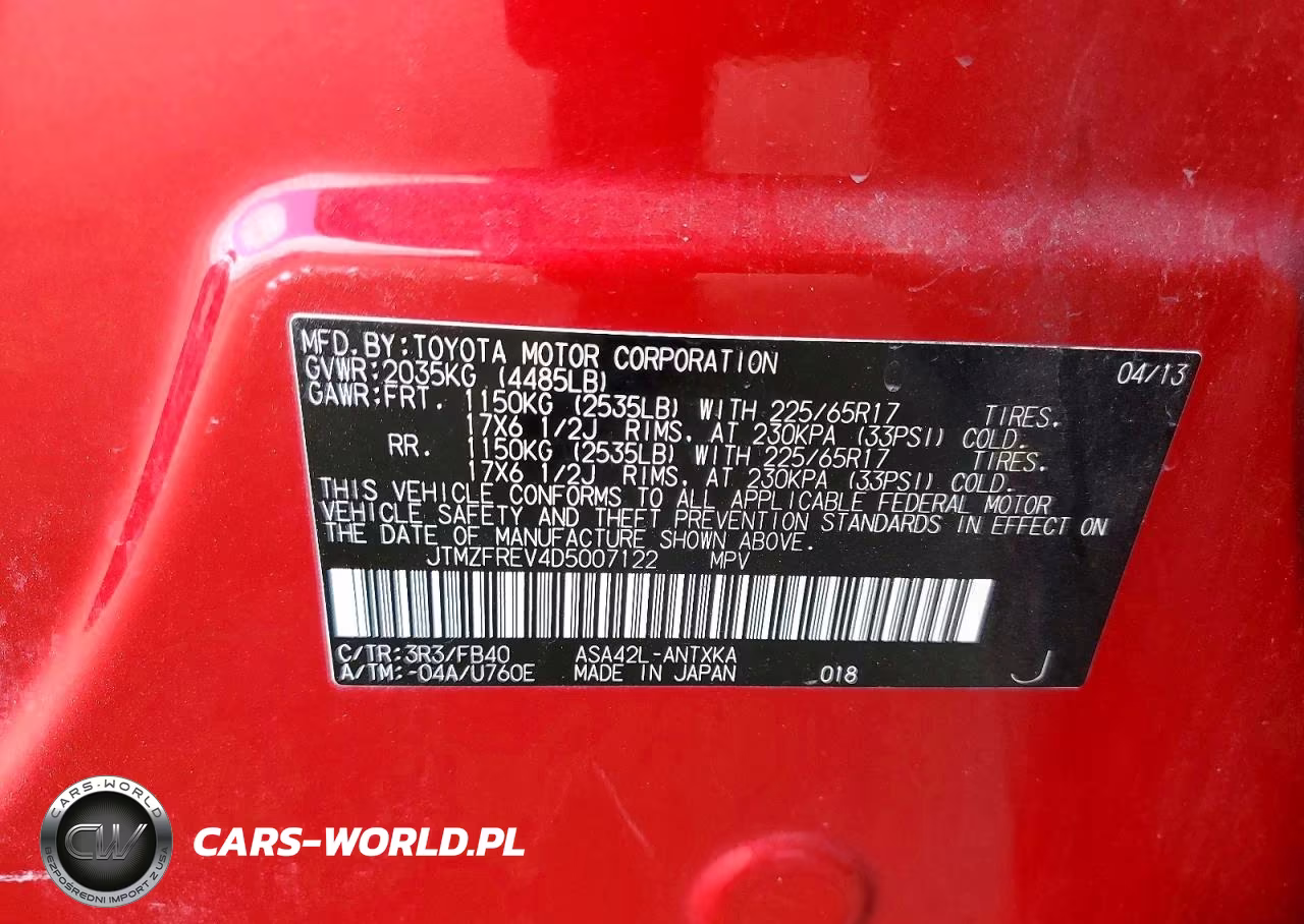 2013 Toyota Rav4 Le VIN:JTMZFREV4D5007122 - 13