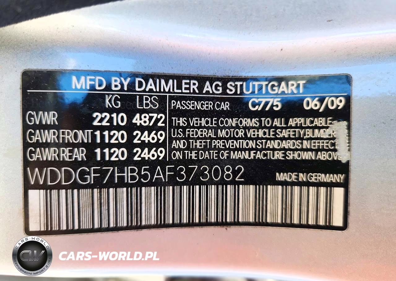 2010 Mercedes-Benz C 63 Amg VIN:WDDGF7HB5AF373082 - 13