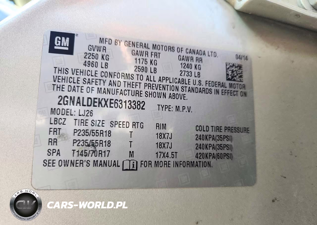 2014 Chevrolet Equinox Ltz VIN:2GNALDEKXE6313382 - 13