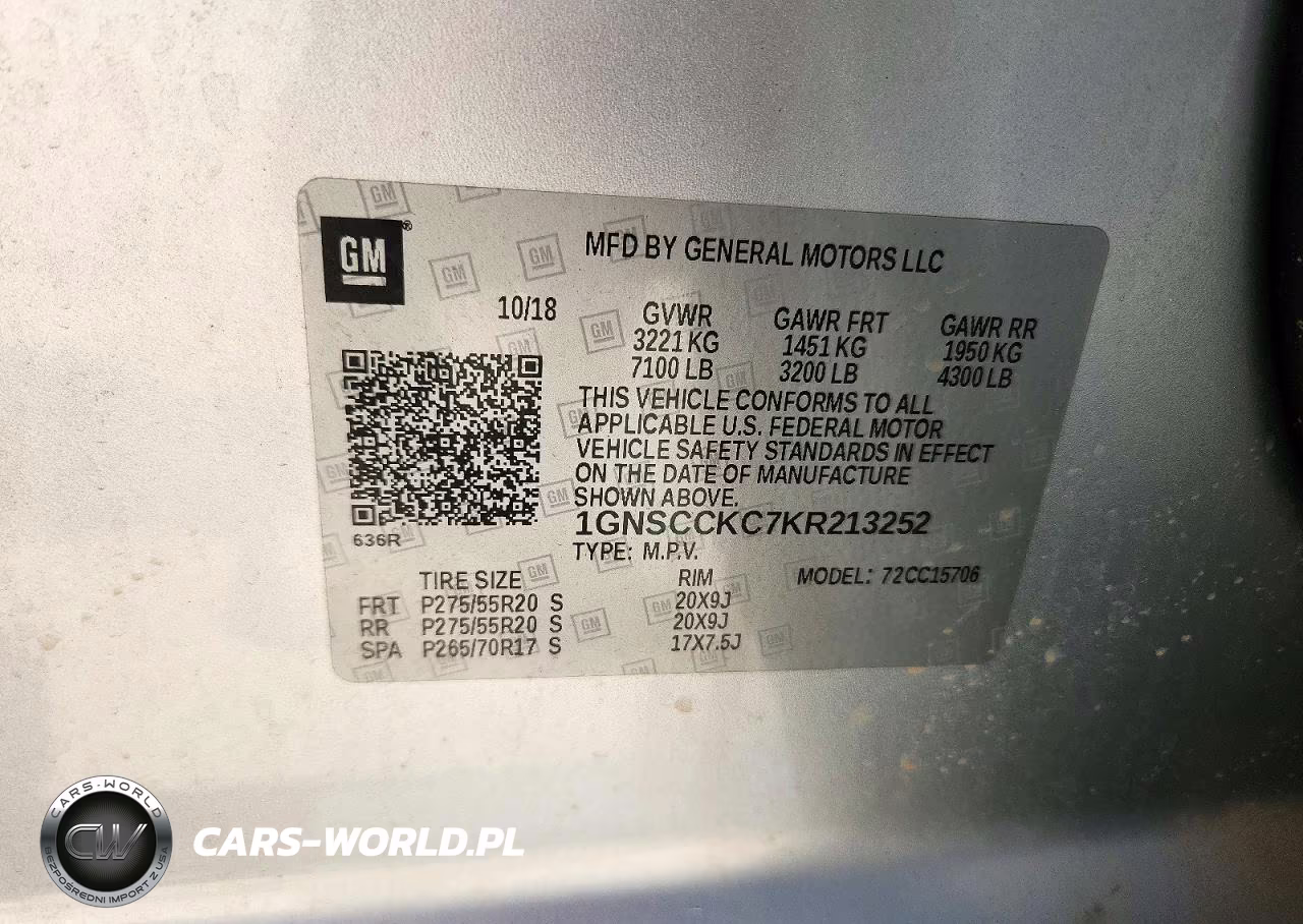 2019 Chevrolet Tahoe C1500 Premier VIN:1GNSCCKC7KR213252 - 13